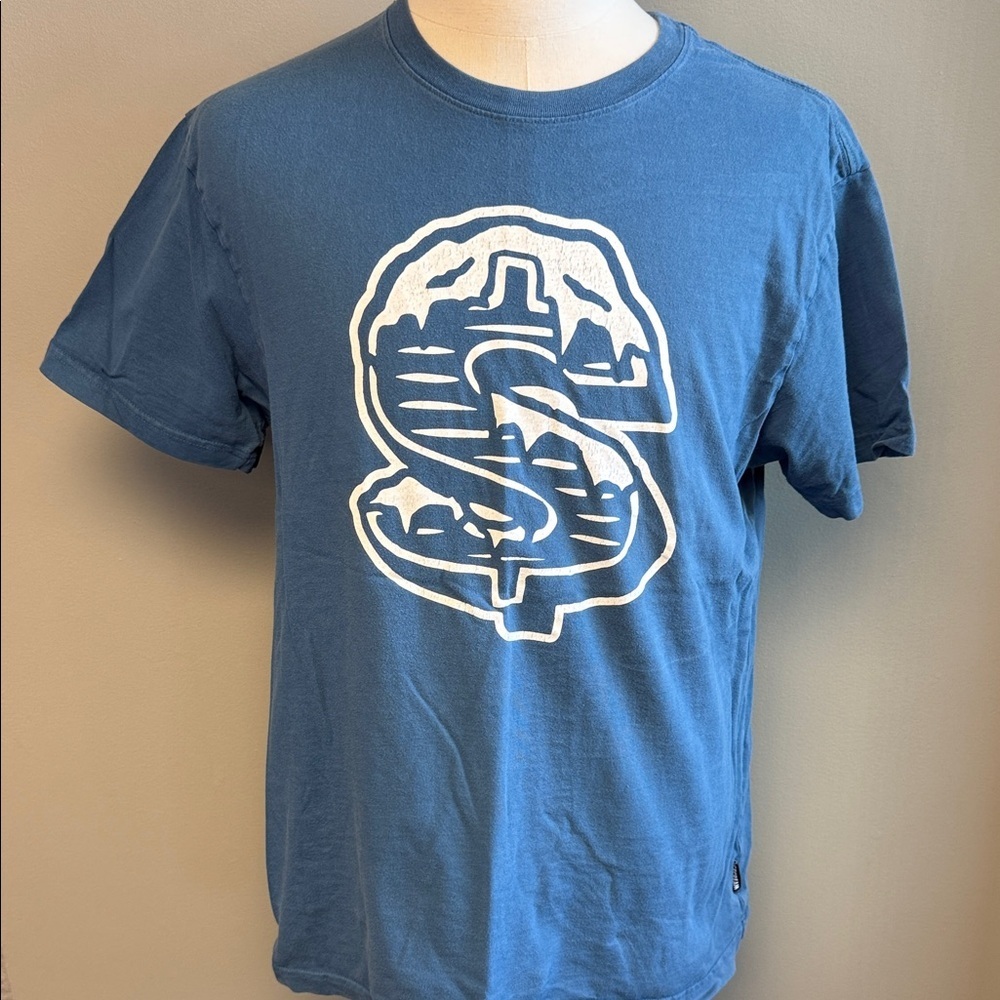 Ice Cream Graphic Logo Tee, Blue, XL, 100% Cotton